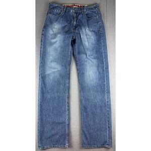 Unionbay Men's Jeans 34x34 Blue Relaxed Straight Y2K 100% Cotton Denim